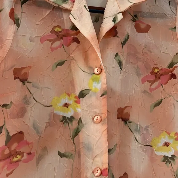 Vintage Y2K Floral Crinkle 2 Piece Dress Set - Picture 13 of 15